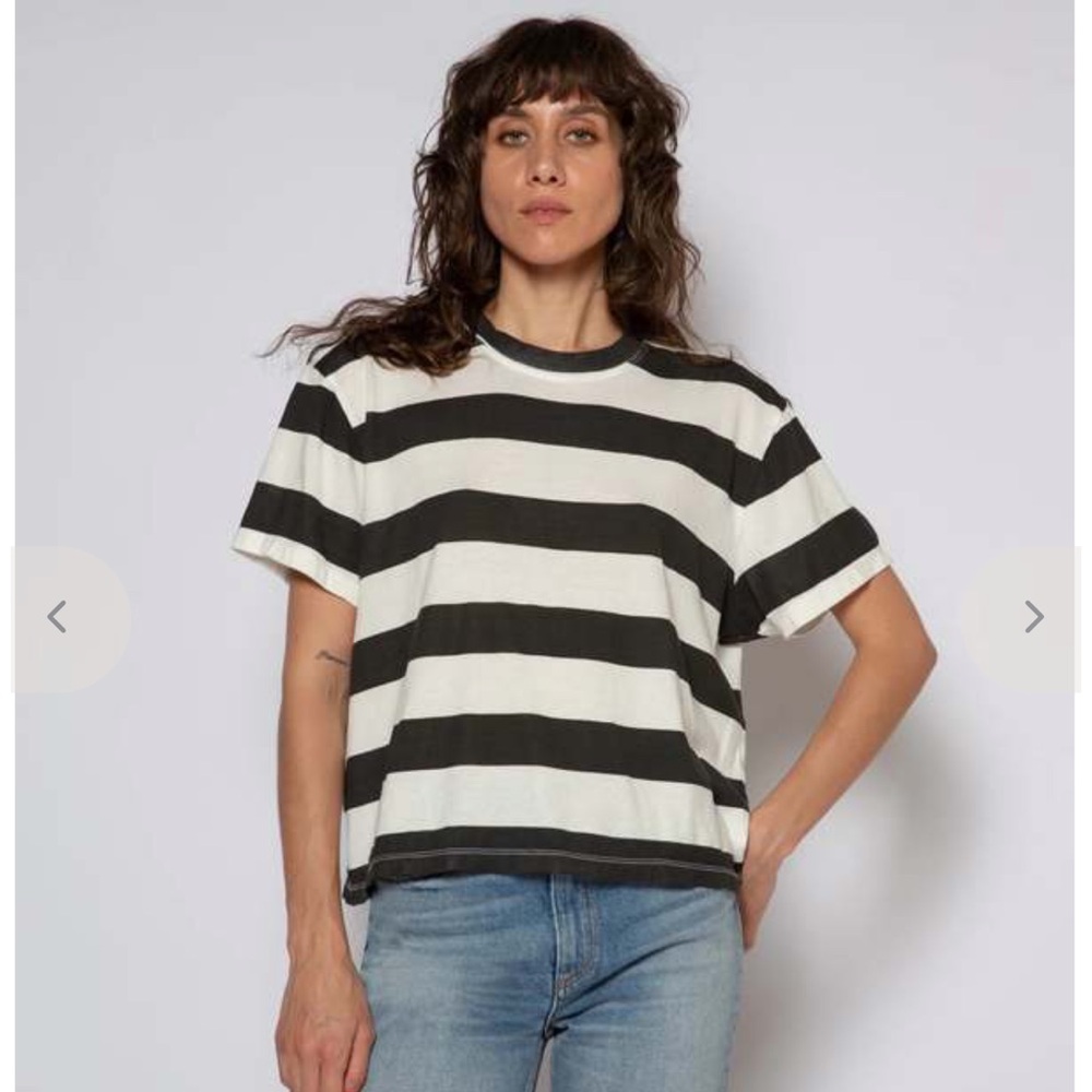 ASKK NY
STRIPE BOXY TEE - STRIPE BLACK/WHITE